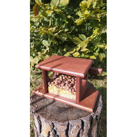 Годівниця для білок "Гостинець" червоне дерево